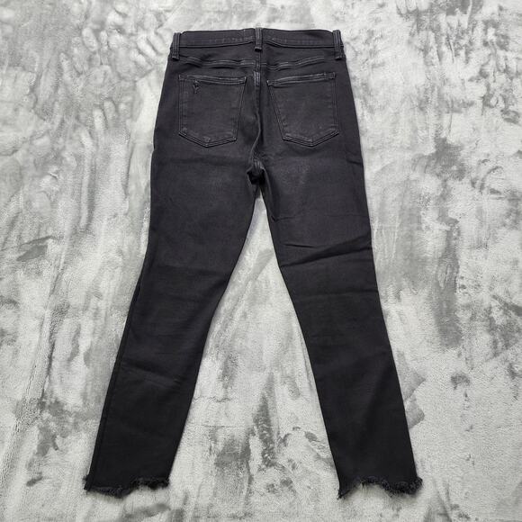 Abercrombie & Fitch Jeans Womens 28/6S SHORT Black Super Skinny Ankle High Rise - Picture 4 of 13